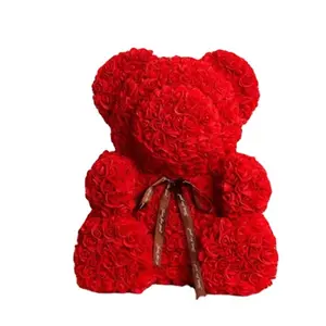 En gros Haute Qualité 70cm Mousse Grande Rose Ours en peluche pour La Saint-Valentin Petite Amie Cadeaux