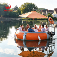 Équipement de jeux aquatiques, bateau donut électrique avec barbecue pour la vente