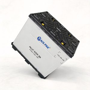 บรรจุภัณฑ์ดูแล <span class=keywords><strong>autopack</strong></span> แบบลูกฟูกกันน้ําแบบพับได้สําหรับงานหนักกล่องพลาสติก Kicker พร้อมพาเลทและฝาปิดรถยก - Product Image 1