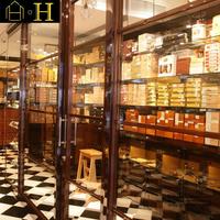Bonne qualité en bois magasin de cigares accessoires tabac présentoir meubles cigare cigarette étagère