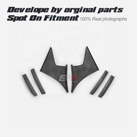 Ensemble de 3 canards de pare-chocs avant pour Civic Type R MK5 FK7 FK8 (à partir de 2017) Marque EPR Fibre de carbone noire Design JS RACING