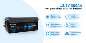 Batería LiFePO4 de 3840Wh 12.8V 300Ah para sistemas solares grandes, almacenamiento de energía doméstico, Power Wall, descarga continua de 200A - Product Image 4