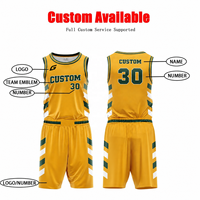Maillots de basket-ball personnalisés avec logo, nom et numéro, en polyester mesh, pour hommes, ensembles d'uniformes de basket-ball, service OEM