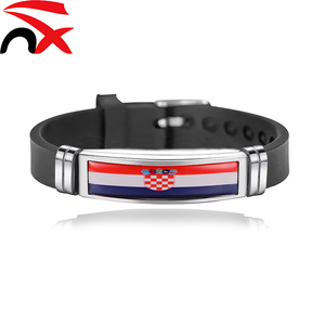 Braccialetti con Bandiera Nazionale all'Ingrosso, Braccialetti Regolabili in Silicone, <span class=keywords><strong>Regali</strong></span> Patriottici per Attività Festive per Donne e Uomini - Product Image 3