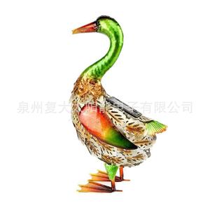 Solar <b>Duck</b> Metal Garden <b>Light</b> Outdoor Decor Water Resistant LED Solar Powered Free Standing 2 Year Warranty - Product Image 2