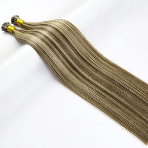 Timide personnalisé I Tip Blonde Extensions de cheveux humains 24 pouces Extensions de cheveux avec point culminant pour fille à la mode - Product Image 1
