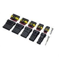 Connecteur Étanche Automobile AMP Mâle/Femelle PA66/Contacts Cuivre Étamé Terminal HID Faisceau de Câblage 23 Broches