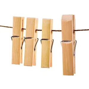 Newell yüksek kaliteli pratik üretici Mini askı bambu elbise Peg Clothespin bambu mandal fabrika fiyat ile