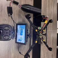 Drone à fibre optique FPV ultra longue distance 1/2 km/3 km/5 km/10/15/20 km Portée Communication par fibre optique Fusionneuse de fibre 5G