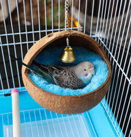 Anti-Pecking-Biss natürliche Kokosnuss-Schale warmes Vogelnester Haus-Bett Nester für Vogel Papageien-Knuschel