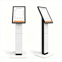 Kiosque de commande SINMAR à surface incurvée, sur pied, avec écran tactile LCD incurvé de 23,6 pouces et imprimante