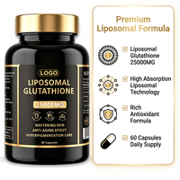 Penjualan Langsung Pabrik OEM/ODM Kapsul Liposom Glutathione 25000mg, Suplemen Anti-penuaan dan Antioksidan untuk Memutihkan Kulit