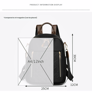 Anti Theft Waterproof Oxford Designer <strong>Backpack</strong> Zipper <strong>Women's</strong> Business Fashion <strong>Laptop</strong> Ladies Large Capacity Travel Luxury Girls - Product Image 2