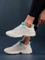 Chaussures de sport bon marché baskets chaussure, filles crochet et boucle attache à lacets conception lettre graphique chaussures de course légères pour le printemps