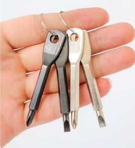 Destornillador de Bolsillo Multifunción Portátil para Exteriores, Llavero con Destornillador Cruzado, Herramienta de Reparación Manual, Llavero EDC - Product Image 5