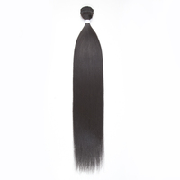 Extensions de cheveux synthétiques de qualité supérieure pour tissage, ondulation droite soyeuse, 30 pouces, fibre haute température, double trame machine