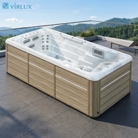 VIRLUX Erwachsenen-Schwimm-Spa-Pool - Rechteckiger Endlos-Pool aus Acryl mit Umweltfreundlichem Design
