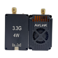 Transmetteur vidéo longue portée AL3304 3,3 GHz 4W VTX 64 canaux 4000mW IRC Tramp 7-30V avec ventilateur pour avion RC à aile fixe et drone
