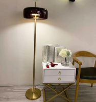 Lampe sur pied en verre moderne et simple, postmoderne, LED, élégante et décorative, pour hôtel, décoration intérieure