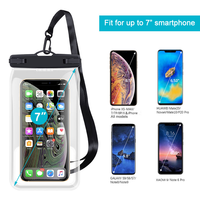 Pochette étanche pour téléphone portable flottante gonflable en TPU, sac étanche universel IP68 pour téléphone portable