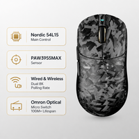 Attack Shark RS3Ultra 42000DPI Sensor PAW3955MAX Dual 8K Polling 66g Serat Karbon Tri Mode Mouse Gaming Nirkabel Isi Ulang