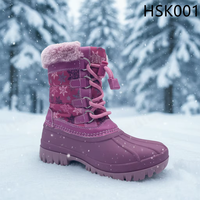 HY, Nouveaux produits, bottes de ski de fond avec design isolant thermique, bottes imperméables pour enfants/adultes, bottes de ski d'hiver HSK002