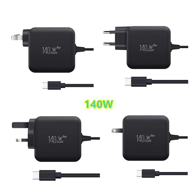 Au Eu Uk Us Wall Plug PD3.1 Gan 28V5A 140W USB-C Fireproof Laptop Charger Type CAdapter for Dell HP Lenovo Apple Macbook