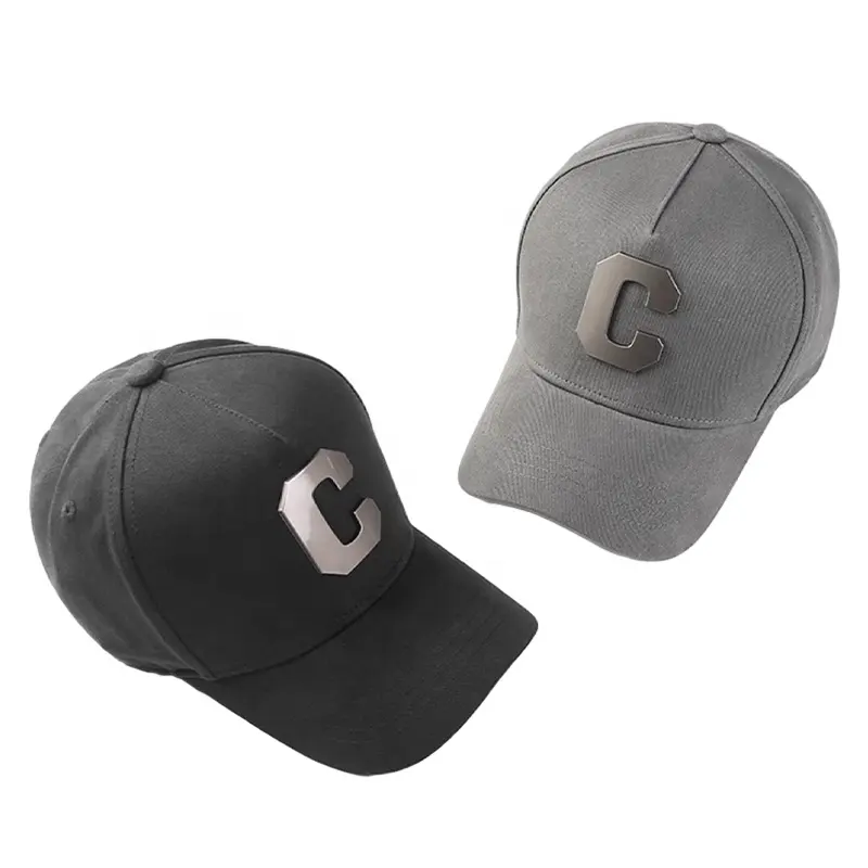 Phong Cách Cổ Điển Ngoài Trời Kim Loại Logo Trucker Hat Tùy Chỉnh Thêu Len Cong Brim In Có Thể Điều Chỉnh Kích Thước Đuôi Ngựa Mũ Bóng Chày