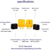 10 Pair XT60H (XT60 Upgrade) Connectors, XT60H Male Female Bullet Connectors Plugs with Sheath for Lithium Battery RC Planes Car