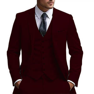 Traje de Fiesta Rosa de 2 Piezas para Hombre, Corte Entallado, Esmoquin para Padrinos de Boda, Solapa con Muescas, Formal - Product Image 4