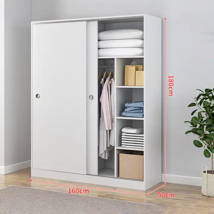 moderne conception simple en bois largeur 1.6m chambre armoire pas