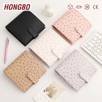 FB TK Etsy Best Seller A7 Autruche Classeur en cuir Planificateur de budget avec enveloppes de trésorerie disponibles comme portefeuille Classeur d'argent Organisateur