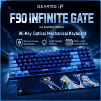 F90 Optisch Mechanisch Gaming Toetsenbord F90 RGB Backlight 90 Toetsen USB Bedraad Toetsenbord voor Esports Gamer Desktop Kantoor PC Laptop