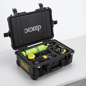DIDEEP Portable Scuba <b>Diving</b> Air <b>Tank</b> 3L Aluminum High Pressure Compressed Air Cylinder CE Certified Sidemount Unisex Mask - Product Image 2