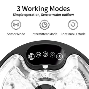 Fontaine à eau pour chat automatique rechargeable sans fil, écologique, portable, élégante, avec capteur solide, distributeur d'eau pour animaux de compagnie et bol de nourriture - Product Image 4