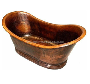 Bañera de cobre puro martillado envejecido de fabricante indio, bañera de baño de gran venta para decoración de baño - Product Image 3