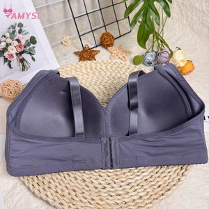 Amysi 811 # migliore vendita di biancheria intima sottile traspirante solida estate Plus Size 46-52D reggiseno Wireless <span class=keywords><strong>per</strong></span> donne grasse presa diretta di fabbrica - Product Image 4
