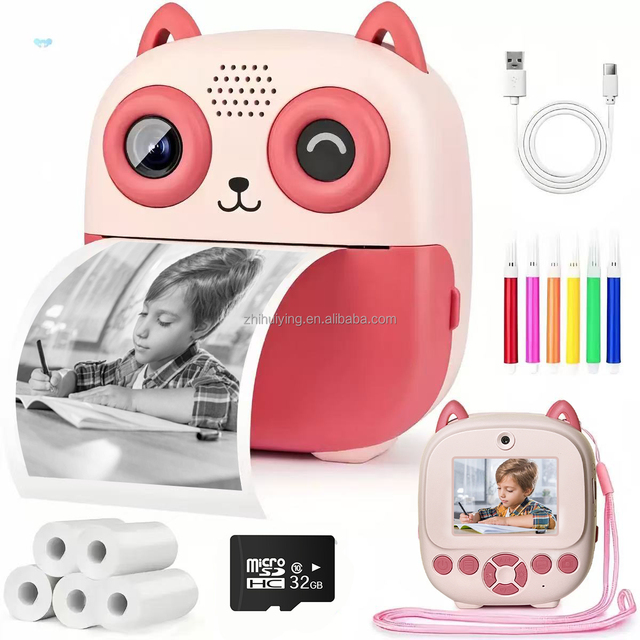 2026 1080P 48M Mini Instant Print Camera Instant Camera Print Color Paper Kids Rechargeable Digital Camera