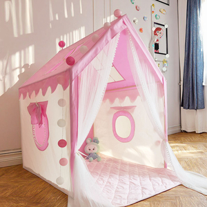 Tienda de juegos plegable para niños, forma de tipi de princesa, <span class=keywords><strong>castillo</strong></span> de juguete para dormitorio infantil, precio de fábrica - Product Image 1