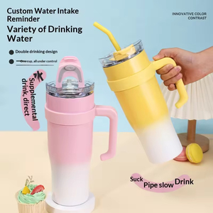 Vaso Térmico de Acero Inoxidable 304 de 40oz con Degradado, Gran Capacidad, con Pajita, para Mantener Bebidas Frías - Product Image 3
