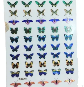 Profession elle 3d Gothic Schmetterling chinesische Schreib muster Nail Art Aufkleber für Nail Beauty