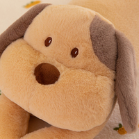 Peluche géante en forme de chiot couché, en coton PP, pour enfants, cadeau d'anniversaire, jouet, coussin