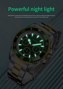 Montre-bracelet chronographe à quartz pour homme, grand cadran 43 mm, aiguille des secondes en forme d'avion, aiguilles lumineuses - Product Image 5