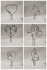 Soporte de jardín de plantas <span class=keywords><strong>trepadoras</strong></span> de tallo de metal, soporte de maceta de líneas metálicas en forma de corazón, enrejado de jardín <span class=keywords><strong>para</strong></span> plantas <span class=keywords><strong>trepadoras</strong></span> - Product Image 6