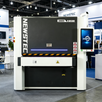 Machine de polissage automatique NEWSTEC pour le débavurage et le arrondissement des bords des tôles métalliques, avec écran PLC de 21 pouces et moteur à noyau de cuivre