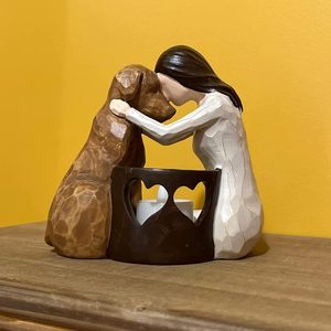 Portavelas conmemorativo pintado a mano para perros y gatos, figura esculpida, regalo de simpatía para el duelo, pérdida de mascotas, regalos conmemorativos, portavelas - Product Image 3