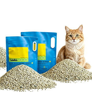 OEM - Litière pour chat en bentonite professionnelle, contrôle des odeurs, faible teneur en poussière, agglomération rapide, paquet de 5 kg - Product Image 1
