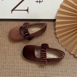 Scarpe Mary Jane Vintage in Velluto per Ragazze, Primavera 2026, Stile Retrò da Principessa con Suola Morbida - Product Image 4