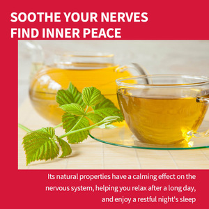 Sachets de thé santé mélangés aux feuilles de framboisier <span class=keywords><strong>rouge</strong></span> de qualité supérieure, en gros OEM, pour le soulagement du stress, en vrac pour adultes - Product Image 5