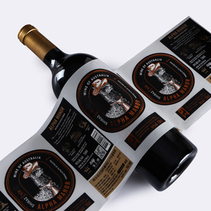 Papel Texturizado Personalizado Levantado UV Impresso Folha De Ouro Em Relevo NFC Etiqueta De Vinho Etiqueta UHF RFID Etiqueta Do Vintage Etiqueta para Garrafa De Vinho - Product Image 5